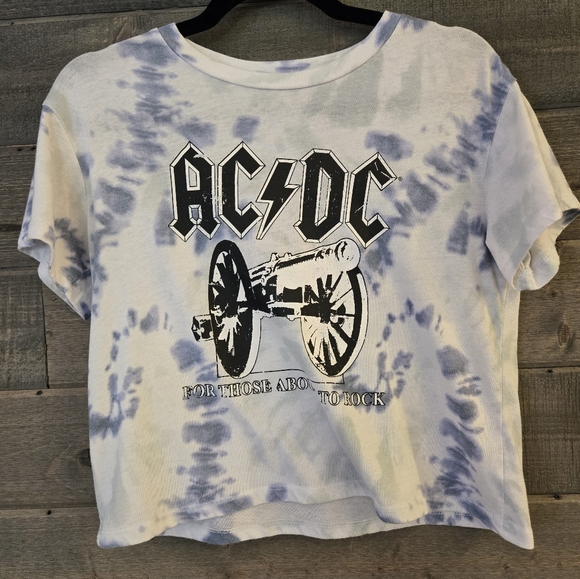 ACDC Graphic Band Tee Size Medium Tie Dye - Picture 1 of 5